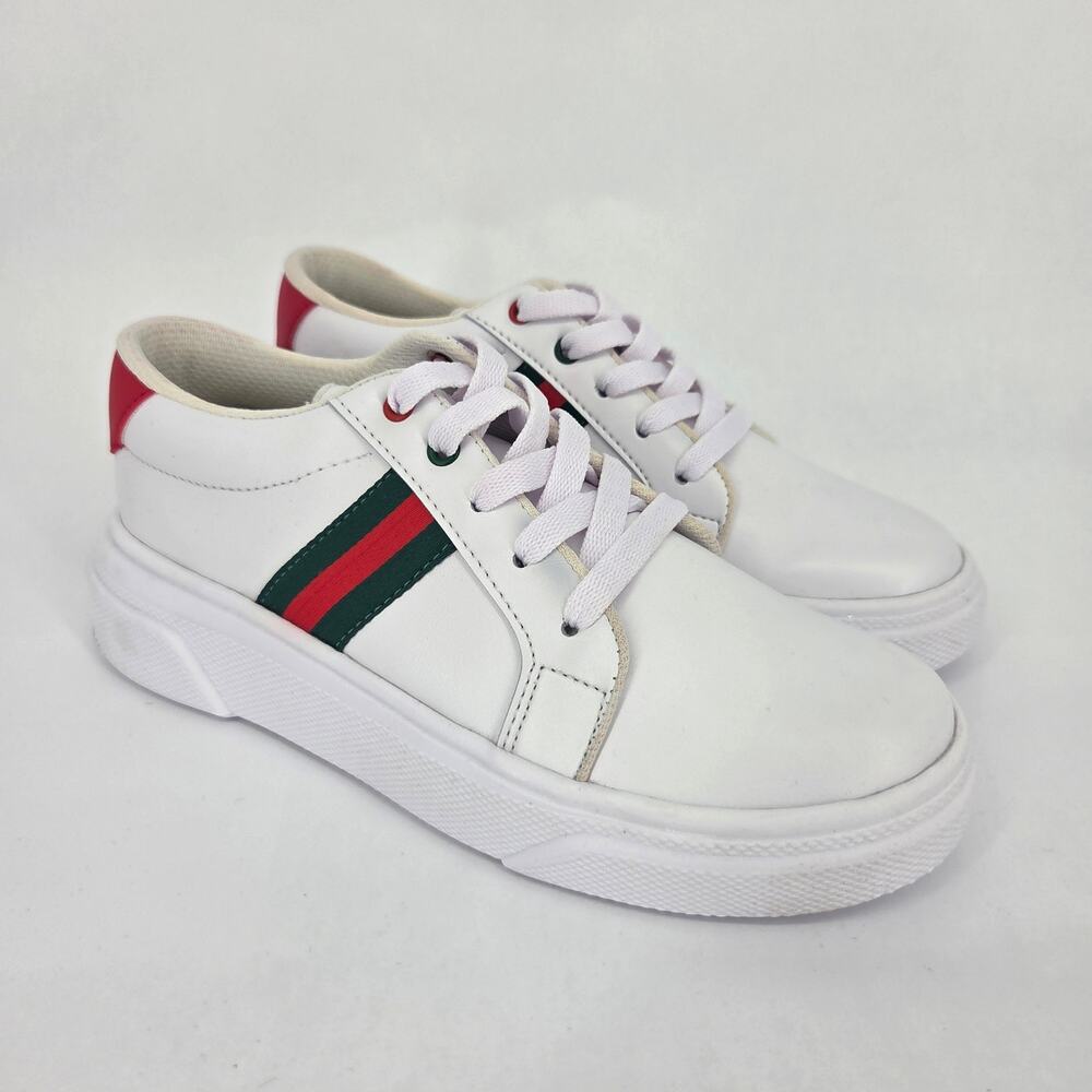 Makers Shoes Designer Inspired Sneaker Shoe White Green Red NEW Boutique Size 9